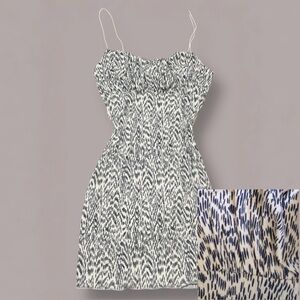 Urban Outfitters Abstract Print Bodycon Mini Dress Spaghetti Straps XS